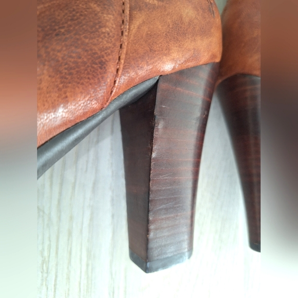 Frye Mimi Scrunch women's tall leather cognac brown knee boots size 6 Frye Boots - Picture 10 of 16